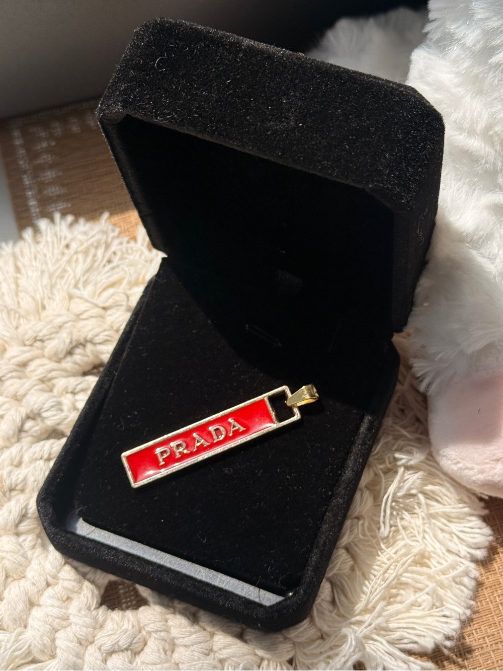 💎Charm ONLY logo PRADA Upcycled